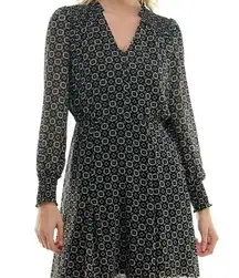 NWT BCX Printed Smocked-Shoulder Mini Dress - size XL