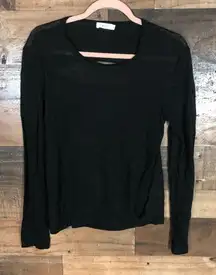 A.L.C. Black linen open back top‎ designer