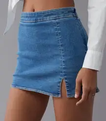 American Eagle High-Rise Mini Denim Skirt