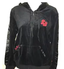 NWT Joe Boxer black velour track suit hoodie size L