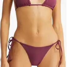 House of CB Santorini‎ Side Tie Bikini Bottoms Prune NWT