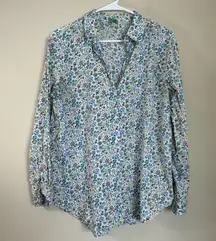 United Colors of Bennetton‎ floral long sleeve button down casual womens medium