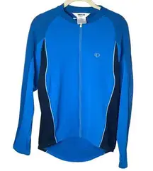 Pearl Izumi Unisex Cycling Zip Front Top Size Medium in Blue