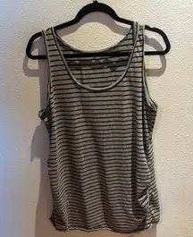Motherhood Maternity Black and Gray Fitted Sleeveless Tank Top