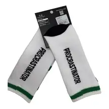 Sock Talk Procrastinator Crew Socks NWT