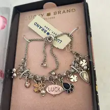 Lucky Brand New  Luck 4 leaf clovers ++ Charm Bracelet