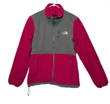 The North‎ Face Denali Fleece Jacket Womens M Pink Gray Full Zip Recycled