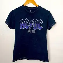 AC/DC junk food acid stone wash band tee XS unisex