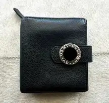 Authentic BVLGARI Black Leather Bifold Wallet