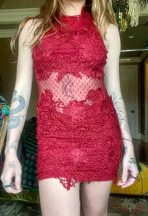Sexy Lace Mini Dress Unique Small 