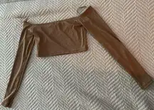 Bershka Long Sleeve Cropped Top