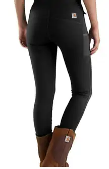 Carhartt Force Midweight Pocket Utility Legging Stretch Fitted Women Large Black