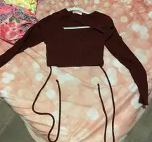 Cutout Crop Top Sweater