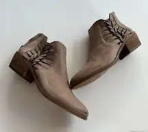 Vince‎ Camuto Prestetta Boots Cutout Booties Rustic Brown Leather Size 7M…