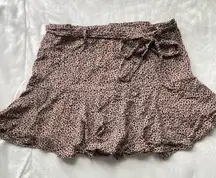 Leopard print flow skort 