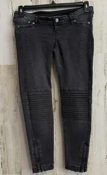 H&M Mama Size 6 Skinny Ankle Maternity Jeans Black High Rib Panel Size 6 Casual