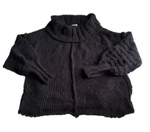 White Birch Charcoal Cowl Neck Sweater