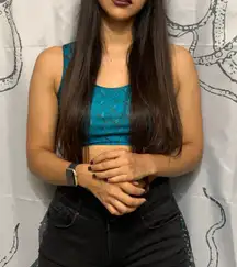 👁 Mermaid/ Dragon print crop top