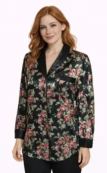 Vintage Women’s Smoking Jacket | Satin Lounge Jacket | Classic Retro Eveningwear