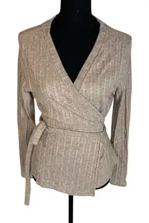 #155 OGL Stretch Knit Cross Front Sweater