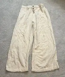 COPY - aeropostale tan flowy pants with buttons size medium