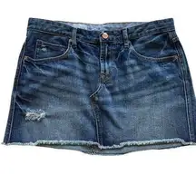 Gap Denim Cutoff Raw Hem Jean Mini Skirt