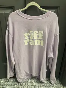 TCU HORNED FROGS WOMENS LAVENDER CORDED CREW SWEATSHIRT