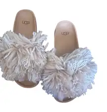 UGG "Cindy" Fuzzy Pom Slippers — NWT (Size 7 US)