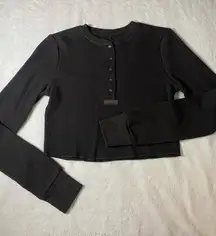 Skims waffle knit long sleeve top