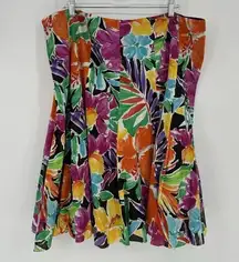 Lauren Ralph Lauren Women’s Skirt Watercolor Floral Pleated 100% Cotton Size 20W