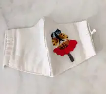 Butterfly Handmade Embroidered Pocket Filter Face Mask 