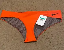 NWT Nike Swim Womens Hydralock Fusion Scoop‎ Bottom  Orange Red XL NESSC191-613
