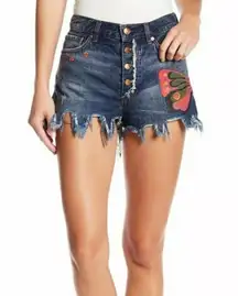 FIELDS OF SUN DENIM butterfly SHORTS BY FREE PEOPLE size 30