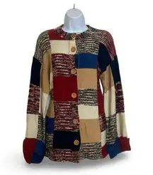 Vintage Castle Square Patchwork Sweater