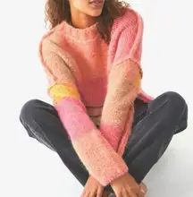 Free People Domino Prairie Sunset Alpaca Wool Blend Pullover Sweater