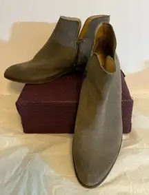 SPLENDID HAMPTYN SUEDE LEATHER ANLE BOOTS ZIP‎ CLOSURE GRAY SZ 7.5 PREOWNED