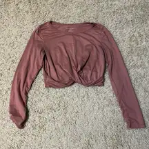 And Balance Cropped Athletic Long Sleeve Size Medium
