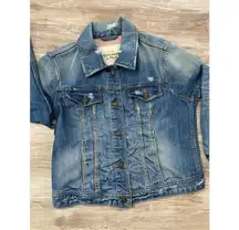 Abercrombie & Fitch New York Jean Jacket Denim Distressed Women’s Size Large