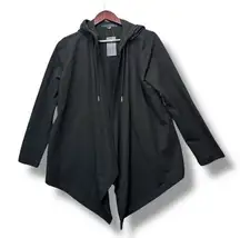 Tommy Hilfiger Women's‎ Black Hooded Open Cardigan Size S Casual Streetwear