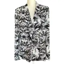 NWT urban outfitters silence + noise lightweight abstract floral blazer size L
