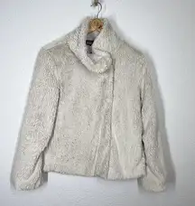 Patagonia Jacket Womens XS Cream White Pelage Coat Faux Fur High Pile Teddy