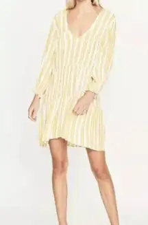 Faithfull the Brand  Le Gallion yellow striped mini dress size 6