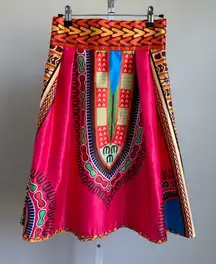 Boho fairy sz S pink high waisted flare skirt‎