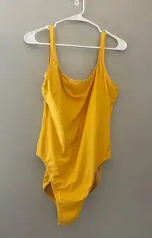 Jcrew yellow bathing suit never worn size large Got for vacation & never used it