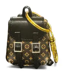 Miniature Monogram Backpack Keychain Bag Charm Labubu Accessory