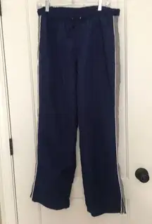 Gloria Vanderbilt Women's Blue & Gray Windbreaker Track Pants Size L