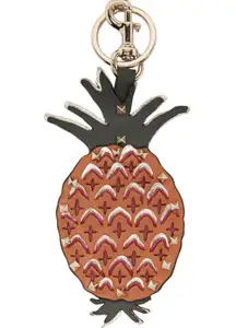 Studded Leather Pineapple Bag Charm