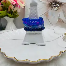 Blue Berry Arm Candy Beaded Bracelets Bundle