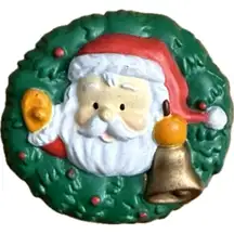Santa‎ Claus Christmas Brooch