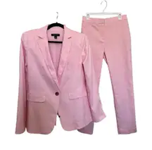 Ann Taylor Women's Business Suit Set Size 2 LINEN BLEND IN PASTEL PINK